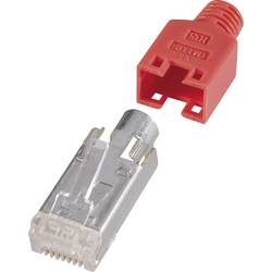 Hirose Electronic HRS8RT10, zástrčka, rovná, počet pólů: 8P8C, červená, 10 ks