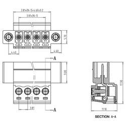 Donau Elektronik H381-08 konektor Pro kabel o rozměru: 0.08-1.5 mm² Tuhost (příčný řez): - Pólů: 8 1 ks