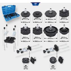 Brilliant Tools BT701220 Univerzální adaptérová sada pro odvzdušnění brzd, 20 ks
