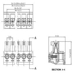 Donau Elektronik HNS381-12 Konektor PA66 , mosaz, ocel 8 A 300 V