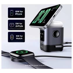 UGREEN bezdrátová indukční nabíječka 20 W Uno W709 45775 Výstup 1x Apple MagSafe, Qi standard černá, šedá