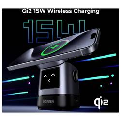 UGREEN bezdrátová indukční nabíječka 20 W Uno W709 45775 Výstup 1x Apple MagSafe, Qi standard černá, šedá