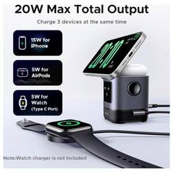 UGREEN bezdrátová indukční nabíječka 20 W Uno W709 45775 Výstup 1x Apple MagSafe, Qi standard černá, šedá