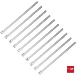 TRU COMPONENTS TC-12656568 Ocelové stahovací pásky 200 mm 7.9 mm AISI 316 100 ks