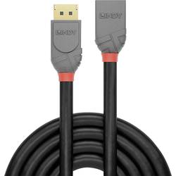 LINDY DisplayPort prodlužovací kabel Konektor DisplayPort, DisplayPort zásuvka 3.00 m antracitová, černá, červená 36498 pozlacené kontakty Kabel DisplayPort