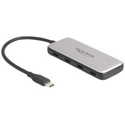 Delock 64261 USB Hub 4 porty USB-C® USB 3.2 Gen2 10 GBit/s s konektorem USB C černá, šedá 64261