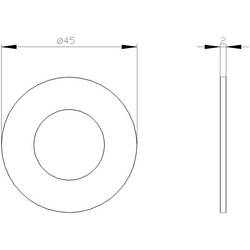 Siemens 3SU1900-0BA31-0AA0 3SU19000BA310AA0 Washer pro NOUZOVÉ VYPNUTÍ (Ø x v) 45 mm x 2 mm žádný 10 ks Piece