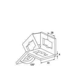 Fischer PUWS 2 x 2 / 135° univerzální úhelník 542708 10 ks