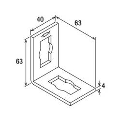 Fischer PFAF 2 zl spojovací prvek 63 mm 542711 25 ks (d x š x v) 63 x 40 x 63 mm