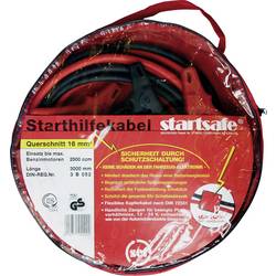 SET® SKS16 startovací kabely 16 mm² měď 3.00 m s plastovými kleštěmi, s ochranným obvodem