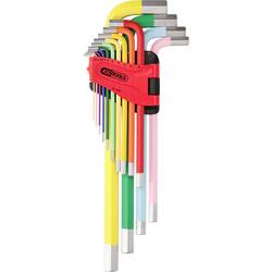 KS Tools 1514640 inbus sada klíčů 1.5 mm, 2 mm, 2.5 mm, 3 mm, 4 mm, 5 mm, 6 mm, 7 mm, 8 mm, 10 mm, 12 mm, 14 mm, 17 mm, 19 mm 14dílná