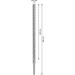 Bosch Accessories 2608833828 2608833828 wolfram-karbid příklepový vrták 16 mm Celková délka 360 mm SDS plus 1 ks