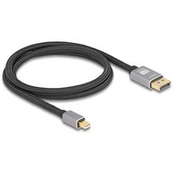 Delock DisplayPort / Mini-DisplayPort kabel Mini DisplayPort konektory, Konektor DisplayPort 1 m šedá 81091 8K UHD, třížilový stíněný, pozlacené kontakty Kabel