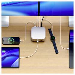 Satechi Dokovací stanice Thunderbolt™ 5 Thunderbolt 5 CubeDock with SSD vč. funkce nabíjení, integrovaná čtečka karet, Rozšiřující patice M.2 SSD, napájení