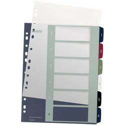 Leitz 1236 Style rejstřík DIN A4 1-6 polypropylen vícebarevná 6 karet extra široké , lze popsat pomocí počítače 1236-00-00