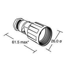 Bulgin PX0800 kulatý faston, 1 ks