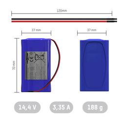 Ansmann 4S1P Akupack 4 x 18650 s kabelem Li-Ion 14.4 V 3350 mAh