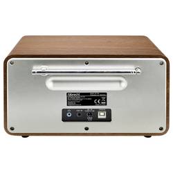 Albrecht DR 760 27760 stolní rádio, DAB+, FM, DAB+, AUX, Bluetooth, Dřevěný kryt, včetně reproduktoru, dřevo, hnědá, stříbrná