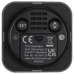 TFA Dostmann Digitales Thermo-Hygrometer zum Einbau teploměr a vlhkoměr černá 30.5061.01