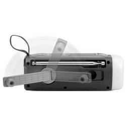 TechniSat 0000/2933 Akumulátorové rádio, FM, AUX, Bluetooth, nouzové rádio, FM, USB, Ruční klika, Funkce powerbanky, Solární panel, stolní lampa, s