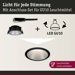 Paulmann 93397 LED vestavné svítidlo, LED, GU10, černá (matná), stříbrná