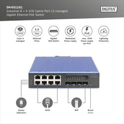 Digitus DN-651161 DN-651161 průmyslový ethernetový switch 8 + 4 Port 1 GBit/s