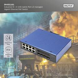 Digitus DN-651161 DN-651161 průmyslový ethernetový switch 8 + 4 Port 1 GBit/s