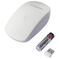 Renkforce RF-WRM-300 optická hygienická myš, přenos bezdrátový, 5 tlačítko, 800 dpi, 1000 dpi, 1200 dpi, bílá