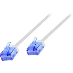 LogiLink CQ3101U RJ45 síťové kabely, propojovací kabely CAT 6A U/UTP 15.00 m bílá extrémně tenký , flexibilní provedení, samozhášecí, bez halogenů 1 ks