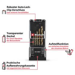 Einhell 249006 HSS-Co sada spirálových vrtáku do kovu 2 mm, 3 mm, 4 mm, 5 mm, 6 mm, 8 mm 1 sada