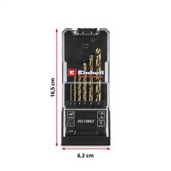 Einhell 249013 HSS-Co sada spirálových vrtáku do kovu 1.5 mm, 2 mm, 2.5 mm, 3 mm, 3.2 mm, 3.5 mm, 4 mm, 4.5 mm, 4.8 mm, 5 mm, 5.5 mm, 6 mm, 6.5 mm 1 sada