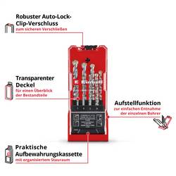 Einhell 38080 uhlíková ocel sada spirálového vrtáku na kámen 8dílná 3 mm, 4 mm, 5 mm, 6 mm, 7 mm, 8 mm, 9 mm, 10 mm 1 sada