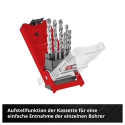 Einhell 38080 uhlíková ocel sada spirálového vrtáku na kámen 8dílná 3 mm, 4 mm, 5 mm, 6 mm, 7 mm, 8 mm, 9 mm, 10 mm 1 sada