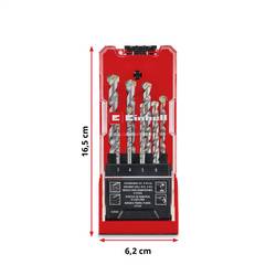 Einhell 38080 uhlíková ocel sada spirálového vrtáku na kámen 8dílná 3 mm, 4 mm, 5 mm, 6 mm, 7 mm, 8 mm, 9 mm, 10 mm 1 sada