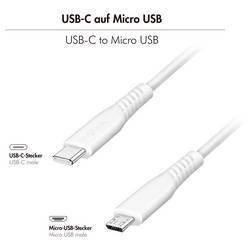 LogiLink Kabel USB-C USB 2.0 USB-C ® zástrčka, USB Micro-B zástrčka 3.0 m bílá CU0245