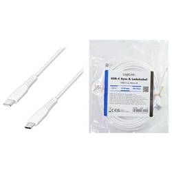 LogiLink Kabel USB-C USB 2.0 USB-C ® zástrčka, USB Micro-B zástrčka 3.0 m bílá CU0245