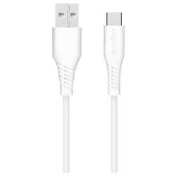LogiLink Kabel USB-C USB 2.0 USB-C ® zástrčka, USB-A zástrčka 3.0 m bílá CU0255