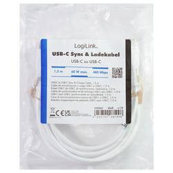 LogiLink Kabel USB-C USB 2.0 USB-C ® zástrčka 1.5 m bílá CU0263