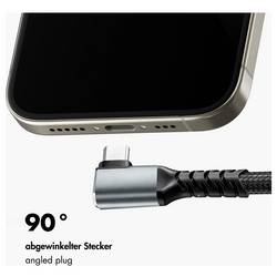 LogiLink Kabel USB-C USB 3.2 Gen2 USB-C ® zástrčka 2.0 m černá 90° zatočeno doprava CU0272