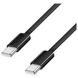 LogiLink Kabel USB-C USB 2.0 USB-C ® zástrčka 1.0 m černá S magnetickým vinutím CU0231