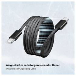 LogiLink Kabel USB-C USB 2.0 USB-C ® zástrčka 1.0 m černá S magnetickým vinutím CU0231