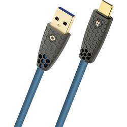 Oehlbach USB kabel USB-A zástrčka, USB-C ® zástrčka 3 m petrolejová stínění pletivem D1C9563