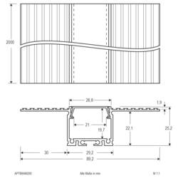 EVN APTB6AM200 EVN Lichttechnik Profile hliník (d x š) 2000 mm x 89.20 mm 1 ks