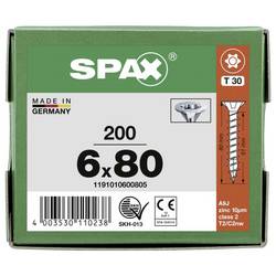 SPAX 1191010600805 R 88091 Senkkopf/T-STAR šroub do dřeva 6 mm 80 mm T-STAR plus ocel WIROX 200 ks