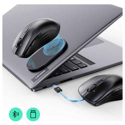 ESR MagMouse optická myš, přenos bezdrátový, Bluetooth®, 3 tlačítko, 4800 dpi, černá