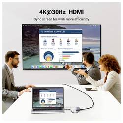 UGREEN USB-C® dokovací stanice USB-C Hub (7-IN-1) 4K HDMI Vhodné pro značky (dokovací stanice pro notebook): univerzální vč. funkce nabíjení, integrovaná