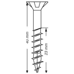SPAX 0191010400403 šroub ze zápustnou hlavou 4 mm 40 mm T-STAR plus ocel 200 ks