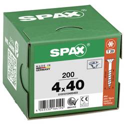 SPAX 0191010400403 šroub ze zápustnou hlavou 4 mm 40 mm T-STAR plus ocel 200 ks