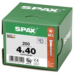 SPAX 0191010400403 šroub ze zápustnou hlavou 4 mm 40 mm T-STAR plus ocel 200 ks