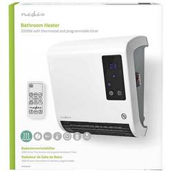 Nedis HTBA20WT keramický topný ventilátor HTBA20WT 20 m² bílá, šedá
